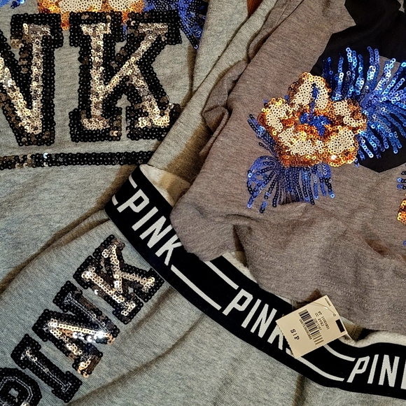 VS PINK bling hibiscus HTF set - Picture 3 of 4